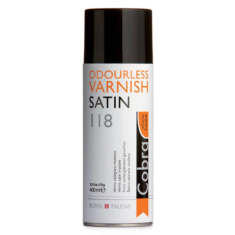 Lak v spreji Talens Cobra 118, hodvábny lesk - 400 ml