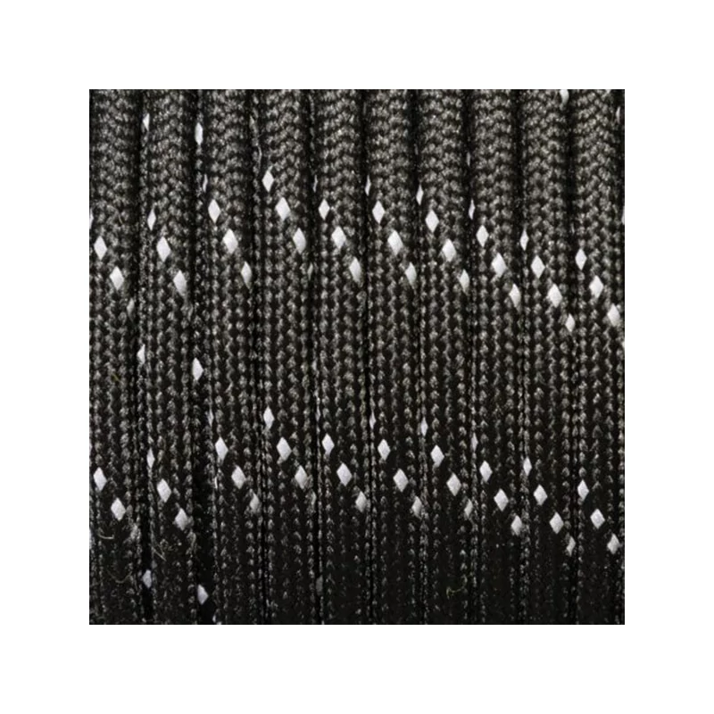 Paracord 550, v metroch, 4 mm - reflexný - čierny