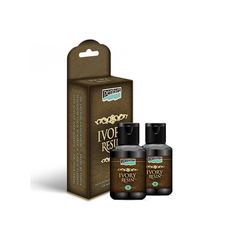 Živica imitujúca slonovinu Pentart Ivory živica 1:1 set, 2x40 ml