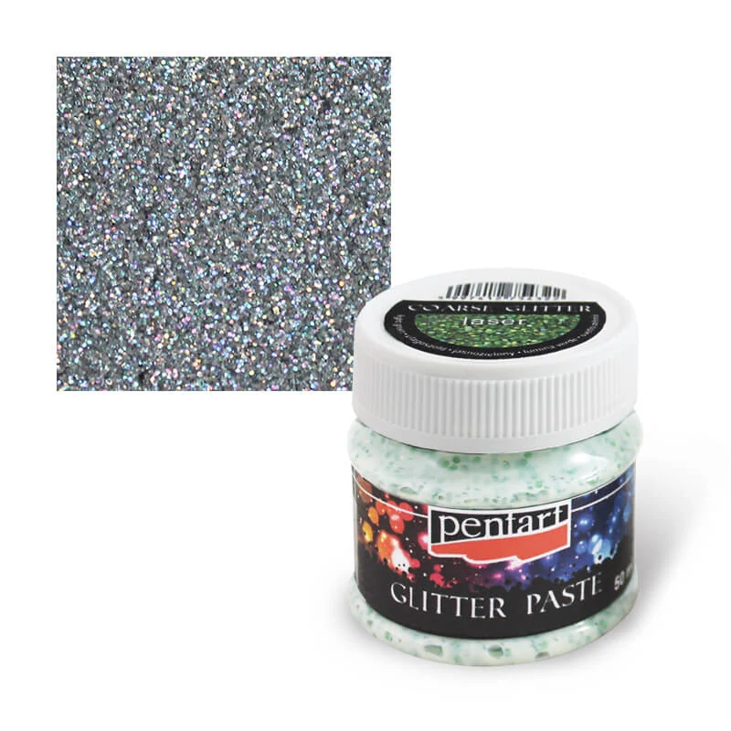 Trblietavá pasta jemná, 50 ml - laserová strieborná
