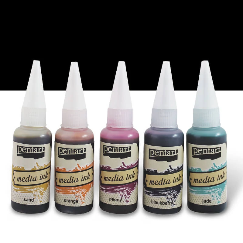 Atramentové farbivo Pentart Media ink, 20 ml - čierna