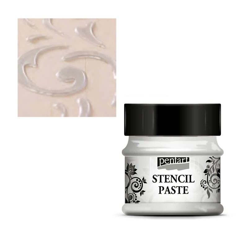 Šablónovacia pasta Pentart, 50 ml - perleťová, ľadový kvet