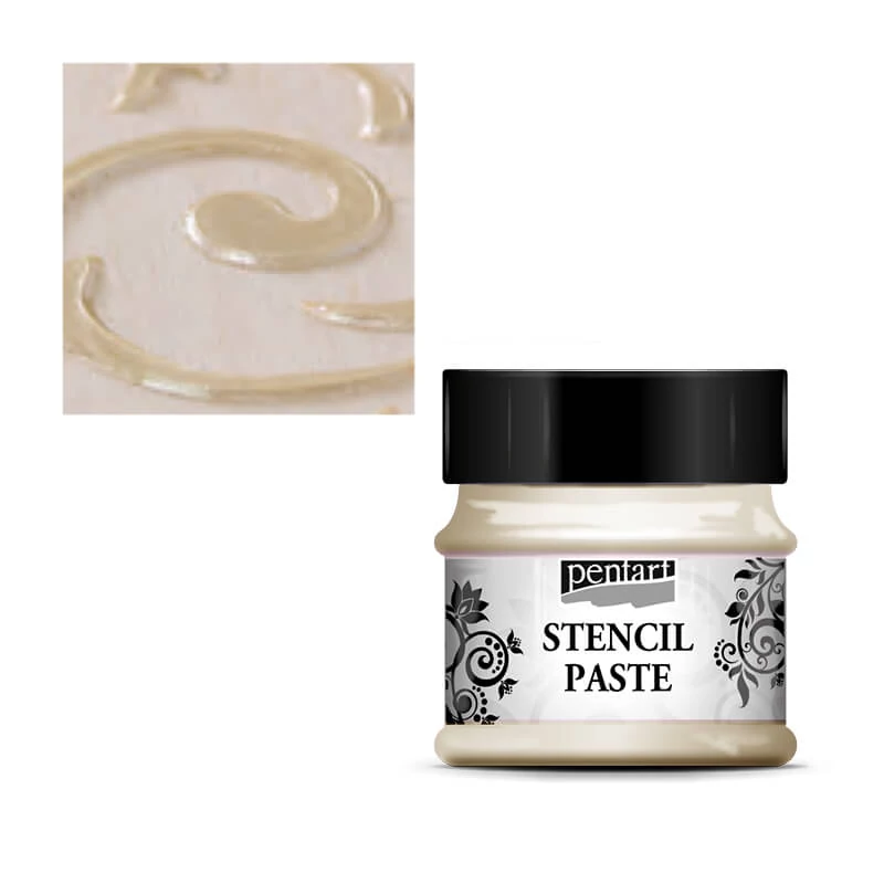 Šablónovacia pasta Pentart, 50 ml - perleťová, vanilka