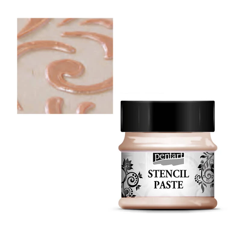 Šablónovacia pasta Pentart, 50 ml - perleťová, broskyňa