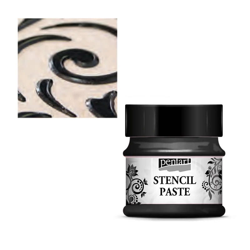 Šablónovacia pasta Pentart, 50 ml - perleťová, čierny diamant
