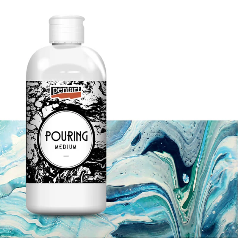 Pentart Pouring medium, riedidlo farby na sklo, 500 ml