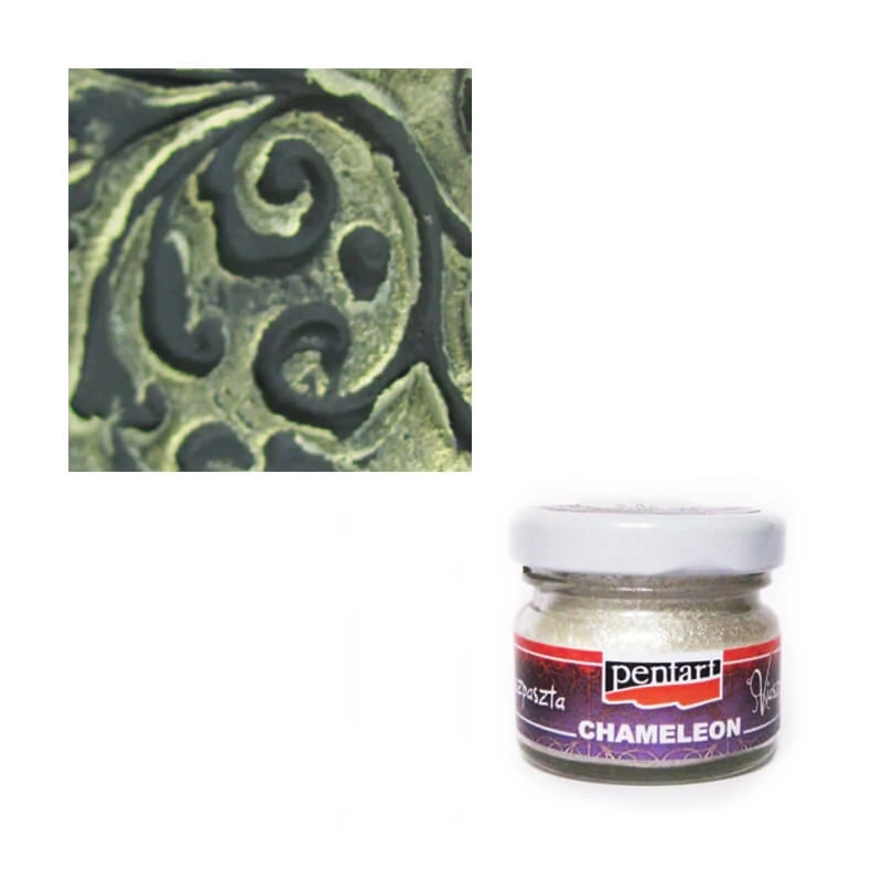 Chameleónová vosková pasta Pentart, 20 ml - biele zlato