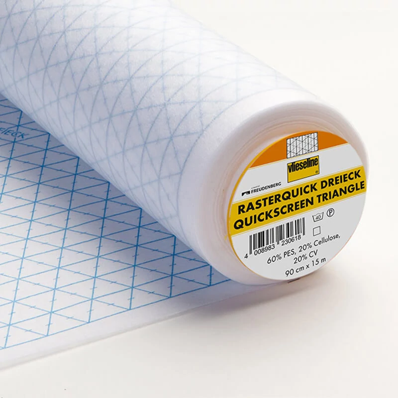 Vlieseline Rasterquick Dreieck 53256621 - šitie na papier, šírka 90 cm