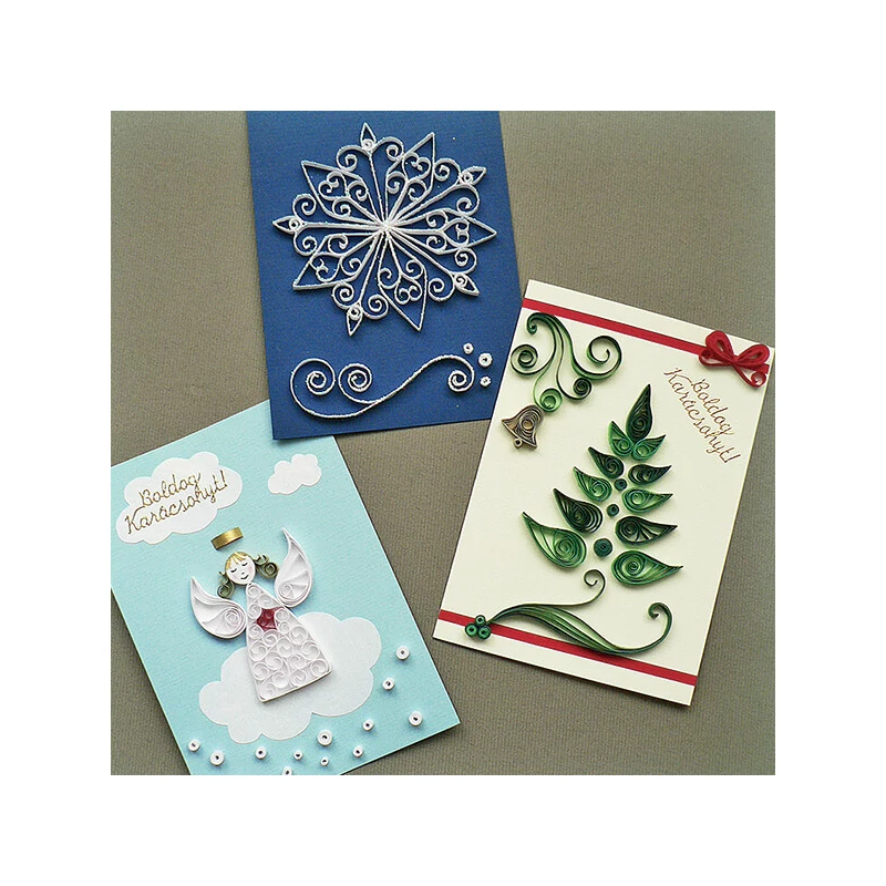 Quilling papierový pás pre hobby umelcov, 130 g - metalický, 4 mm/8 mm, 170 ks