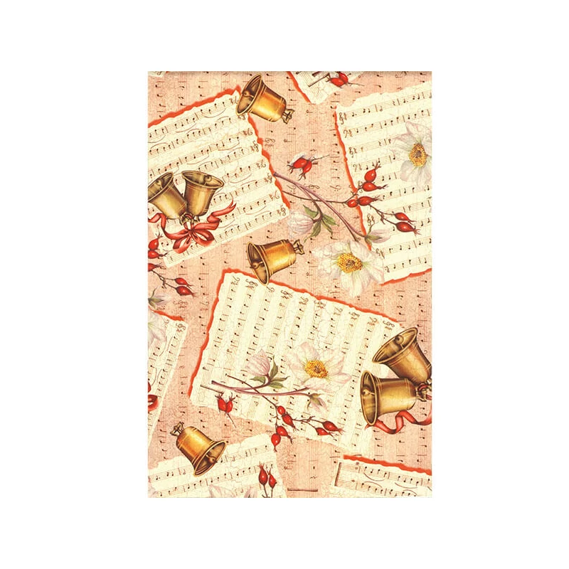 Papier na decoupage Tassotti - noty s rolničkami