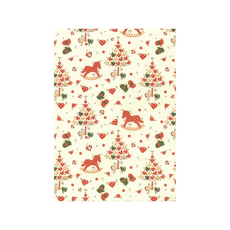 Papier na decoupage Tassotti - srdiečkové borovice