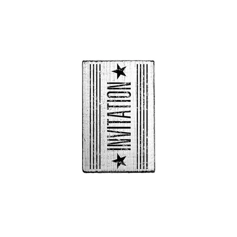 Pečiatka, Woodies, Vintage, 4x6 cm - Invitation stars