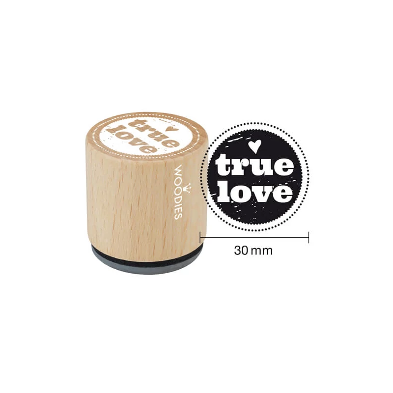 Pečiatka, Woodies, 3 cm - True love