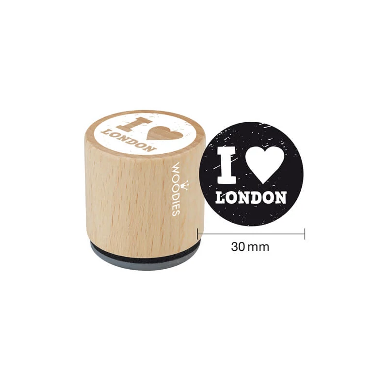 Pečiatka, Woodies, 3 cm - I love London