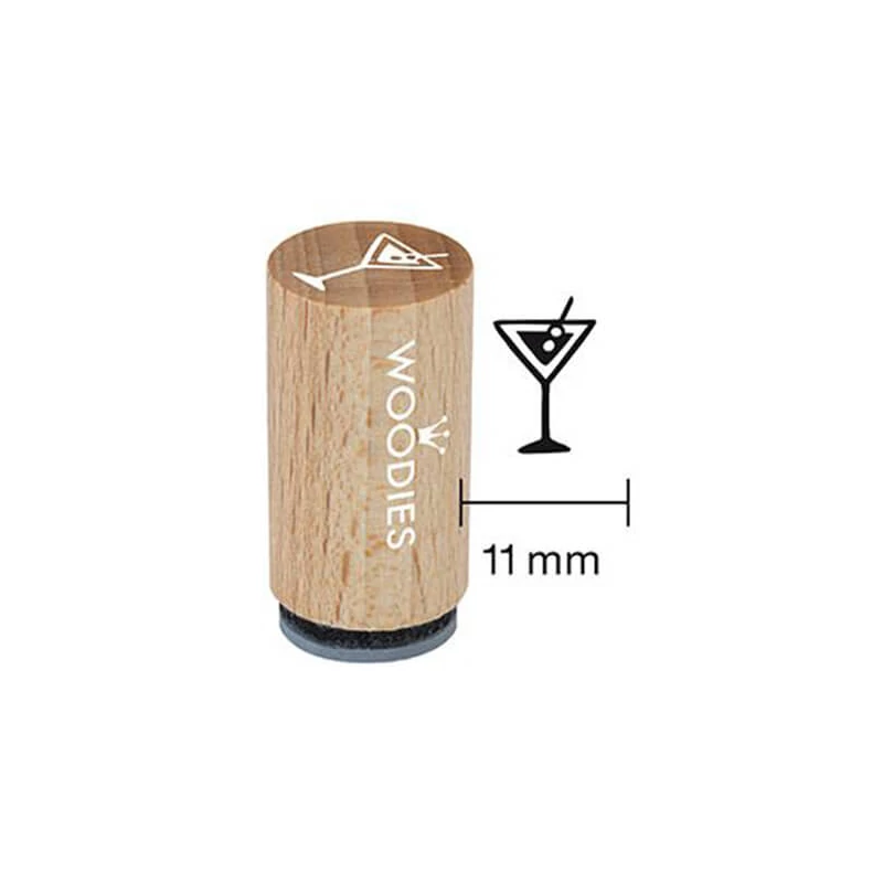 Pečiatka, Woodies, 1,3 cm - Koktailový pohár