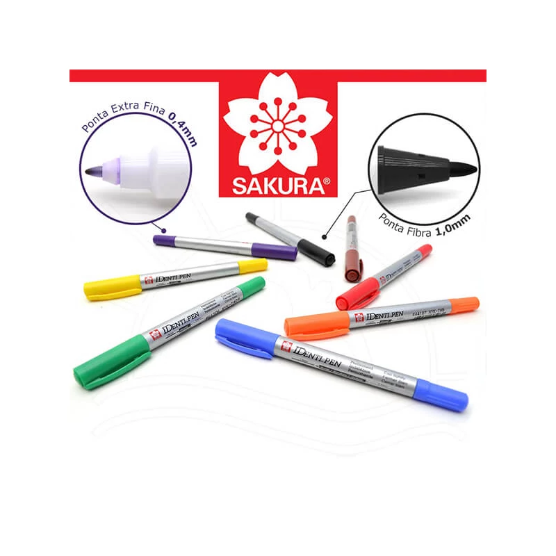 Obojstranný alkoholový popisovač Sakura IDenti Pen - black