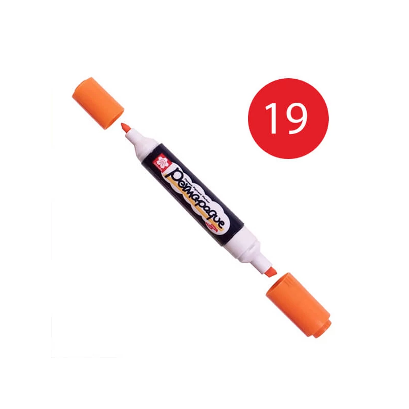 Obojstranný popisovač Sakura Permapaque Twinpoint - 19, red