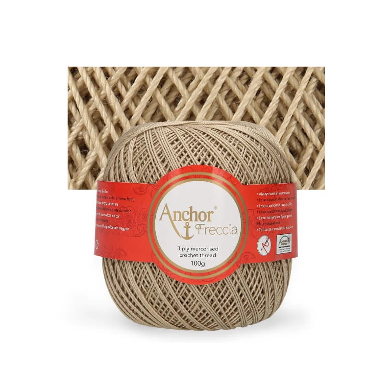 Priadza na háčkovanie, Freccia 6, 100g, 00831 piesková
