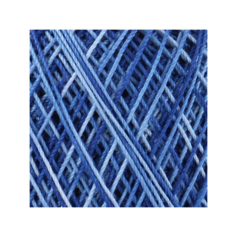 Priadza na háčkovanie, Freccia 12, 50g, viacfarebná, 01210 tmavomodrá ombre