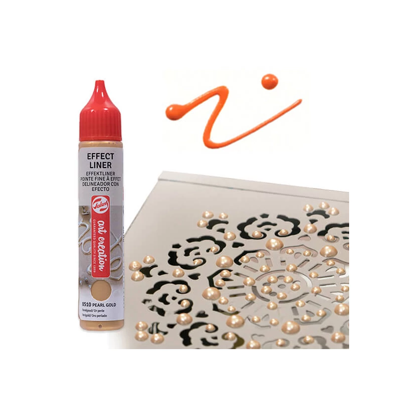 Art Creation Effect Liner, univerzálna farba s 3D efektom, 28 ml - 8504 Pearl orange