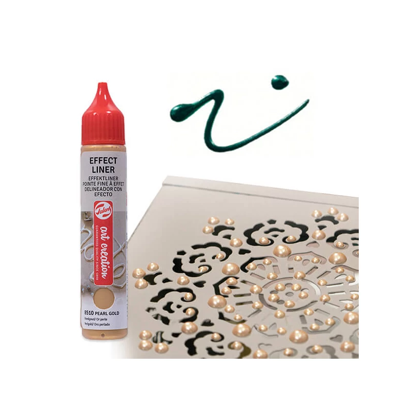 Art Creation Effect Liner, univerzálna farba s 3D efektom, 28 ml - 8525 Pearl dark green