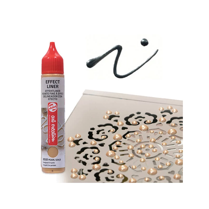 Art Creation Effect Liner, univerzálna farba s 3D efektom, 28 ml - 8528 Pearl dark grey