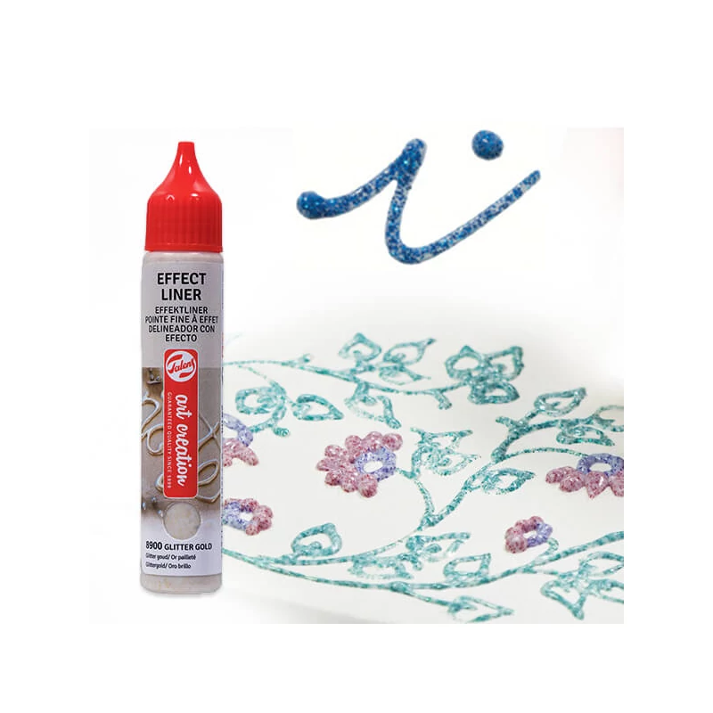 Art Creation Effect Liner, univerzálna farba s 3D efektom, 28 ml - 8911 Glitter blue