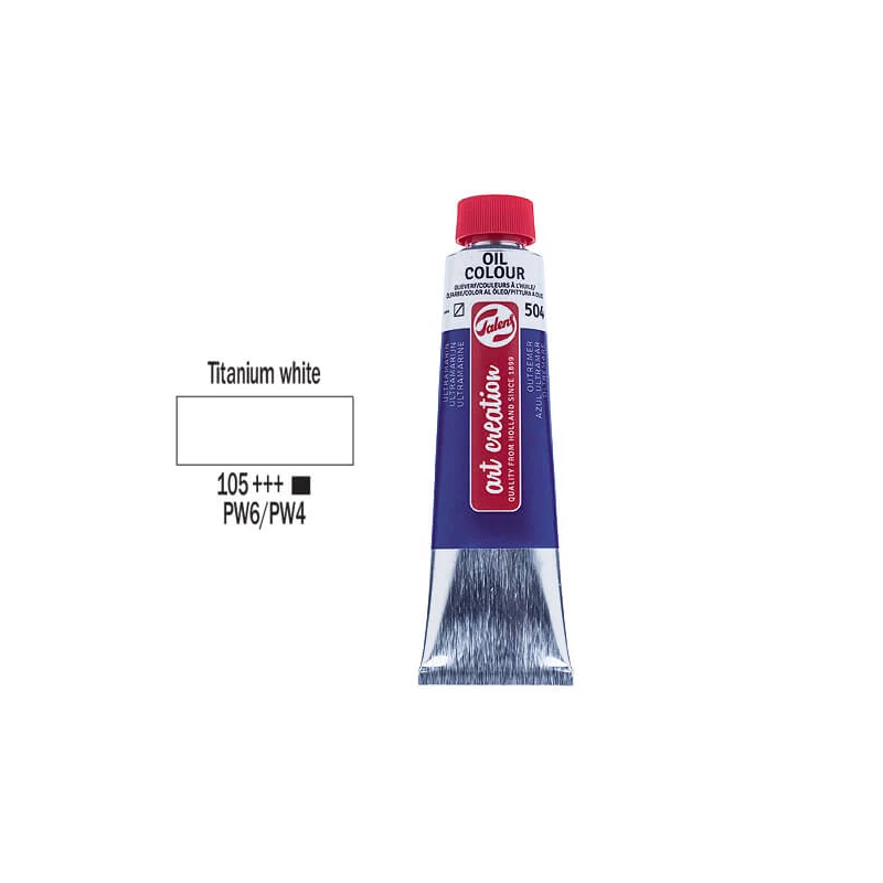 Olejová farba Talens Art Creation, 40 ml - 105, Titanium white