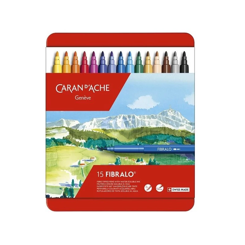 Sada popisovačov Caran d'Ache Fibralo - 15 ks