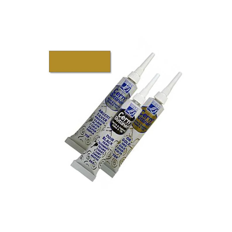 Kontúrovacia farba Glass&Tile, vypáliteľná, 20 ml - zlatá