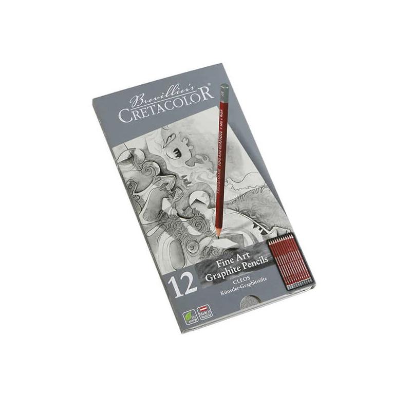 Sada grafitových ceruziek Cretacolor Fine Art Graphite - 12 ks, v kovovej krabičke