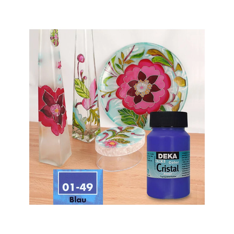 Farba na sklo Deka Color Cristal 125 ml - 49 modrá