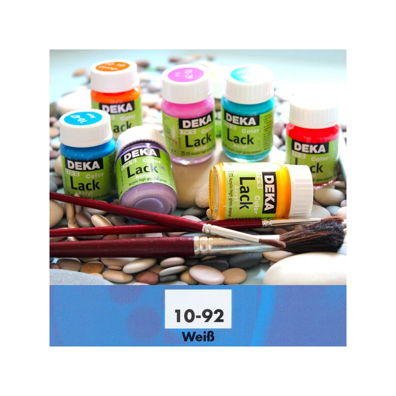 Lesklá akrylová farba Deka Color Lack 25 ml - 92 biela