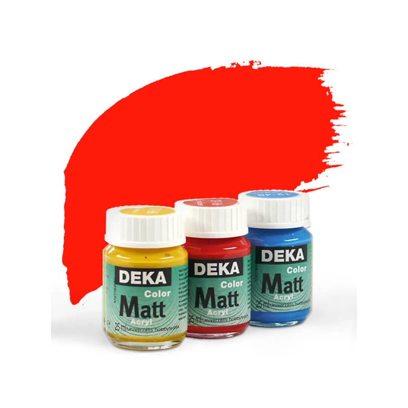 Akrylová farba Deka Color Matt 25 ml - 18 makovo červená