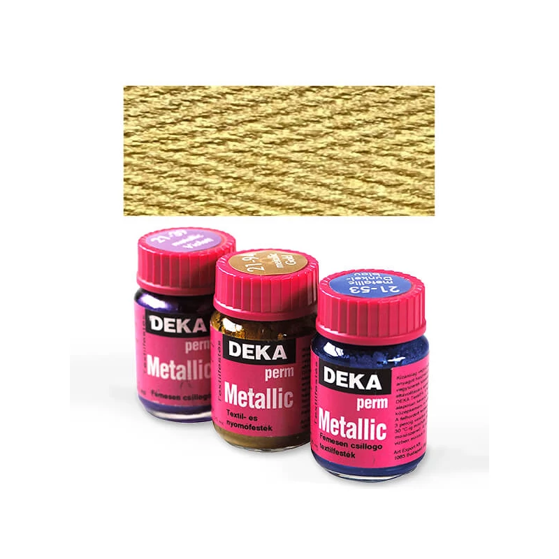 Deka Perm Metalická metalická farba na tkaniny 25 ml - 05 žltá