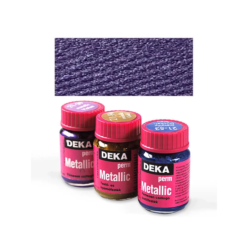 Metalická farba na textil Deka Perm Metallic 25 ml - 39 viola
