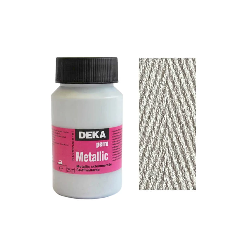 Metalická farba na textil Deka Perm Metallic 125 ml - 92 biela