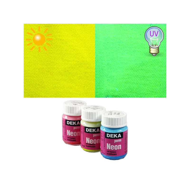 Farba na textílie Deka Perm Neon 25 ml - 05 žltá