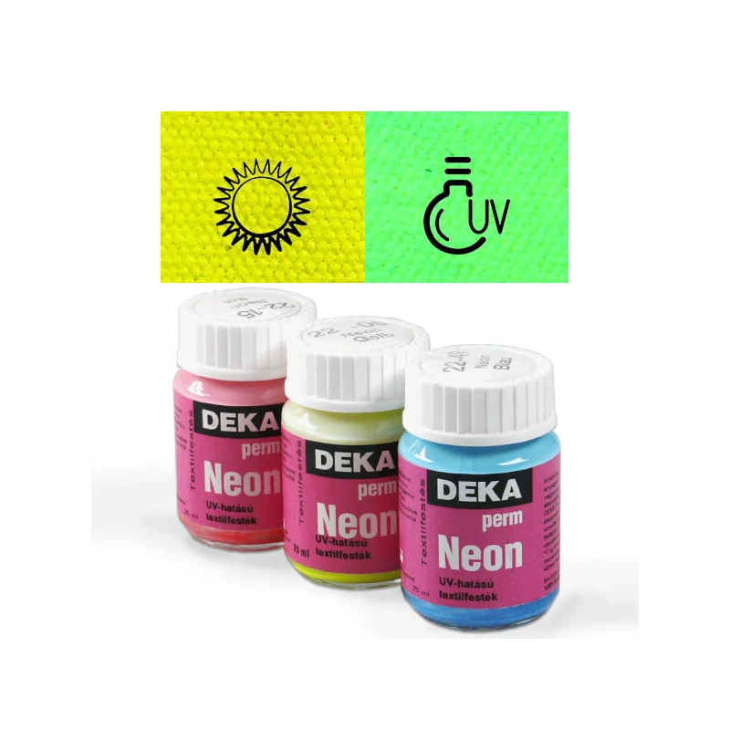 Farba na textílie Deka Perm Neon 25 ml - 05 žltá
