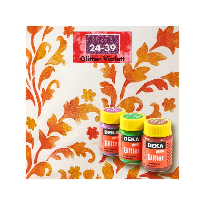 Trblietavá farba na textil Deka Perm Glitter 25 ml - 39 viola