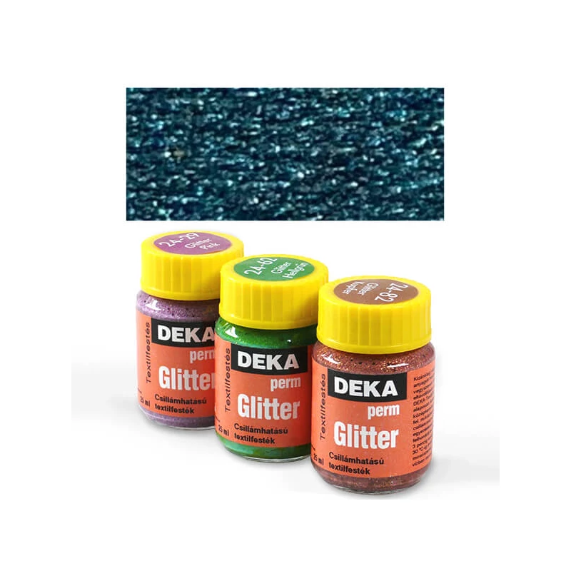 Trblietavá farba na textil Deka Perm Glitter 25 ml - 58 tyrkysová