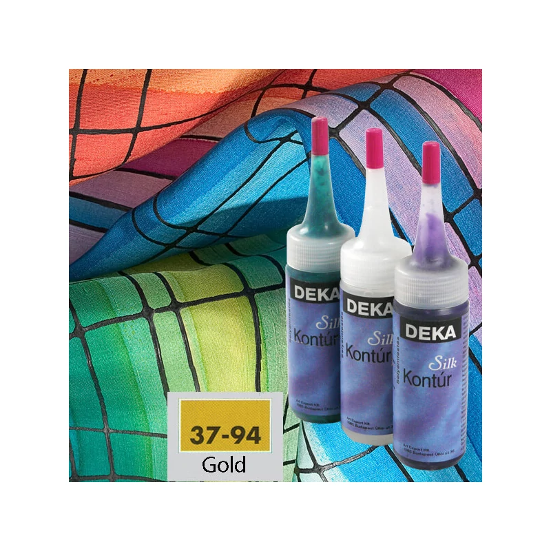 Kontúra na hodváb Deka Silk 30 ml - 94 zlatá