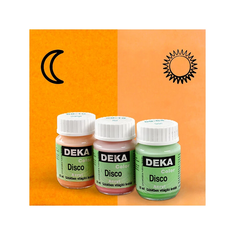 Farba svietiaca v tme Deka Color Disco - 10 oranžová