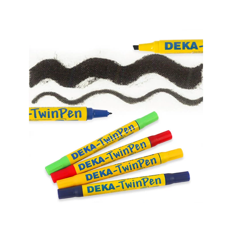 Obojstranná fixka na textil Deka TwinPen - 90 čierna