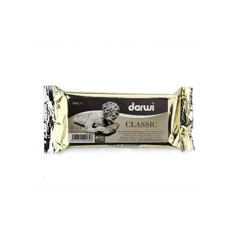 Plastelína schnúca na vzduchu Darwi Classic, 500 g - biela