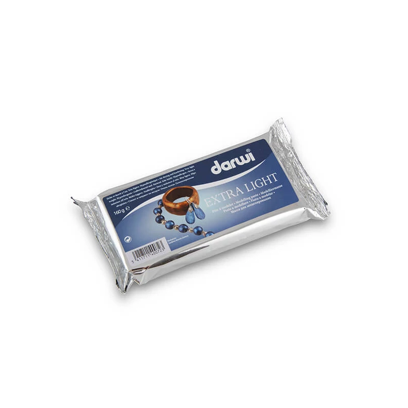 Plastelína schnúca na vzduchu Darwi Extra Light, 160 g - biela