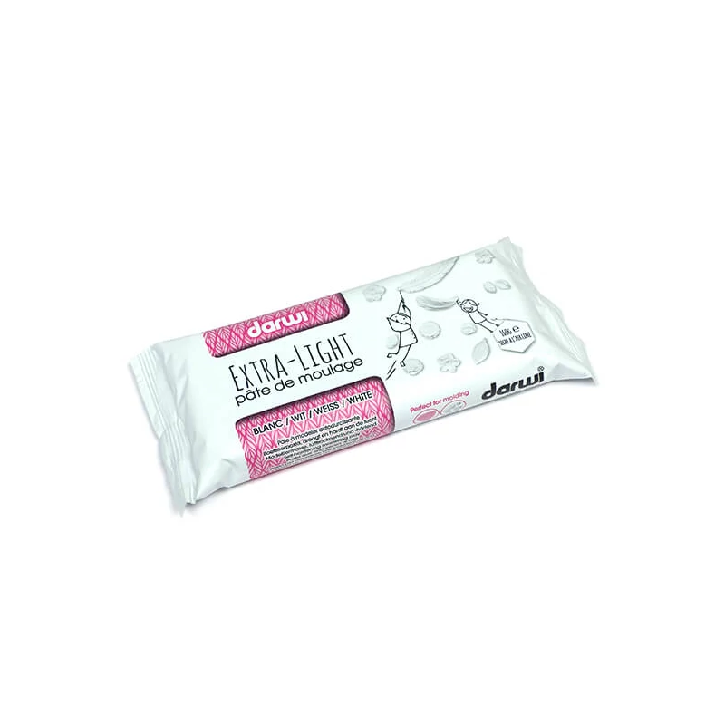 Plastelína schnúca na vzduchu Darwi Extra Light, 160 g - biela