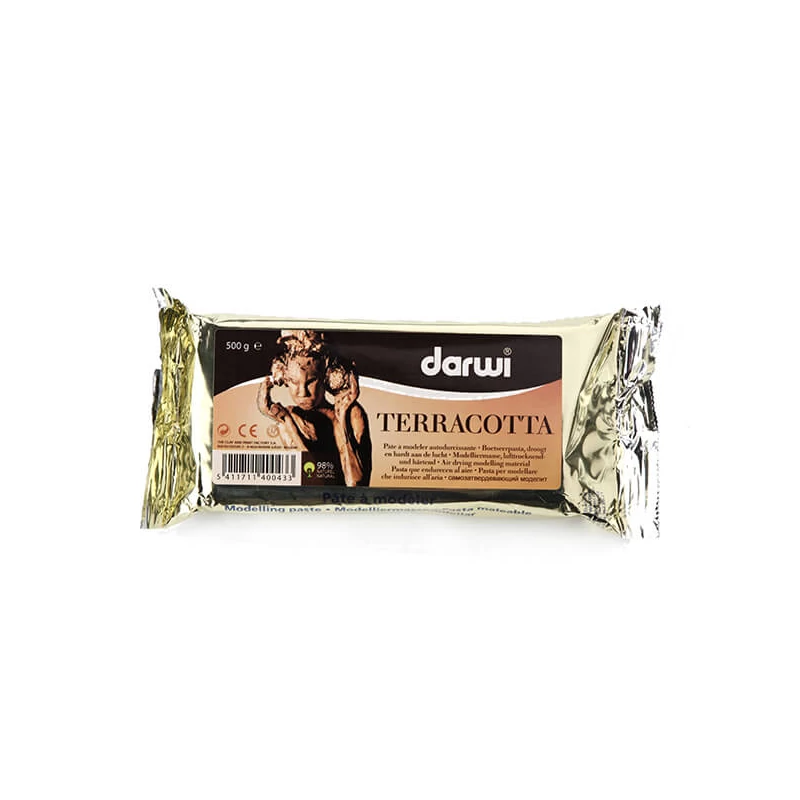 Plastelína schnúca na vzduchu Darwi Terracotta, 500 g - terakota