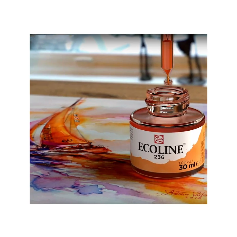 Tekutá akvarelová farba Talens Ecoline, 30 ml - 738, cold grey light