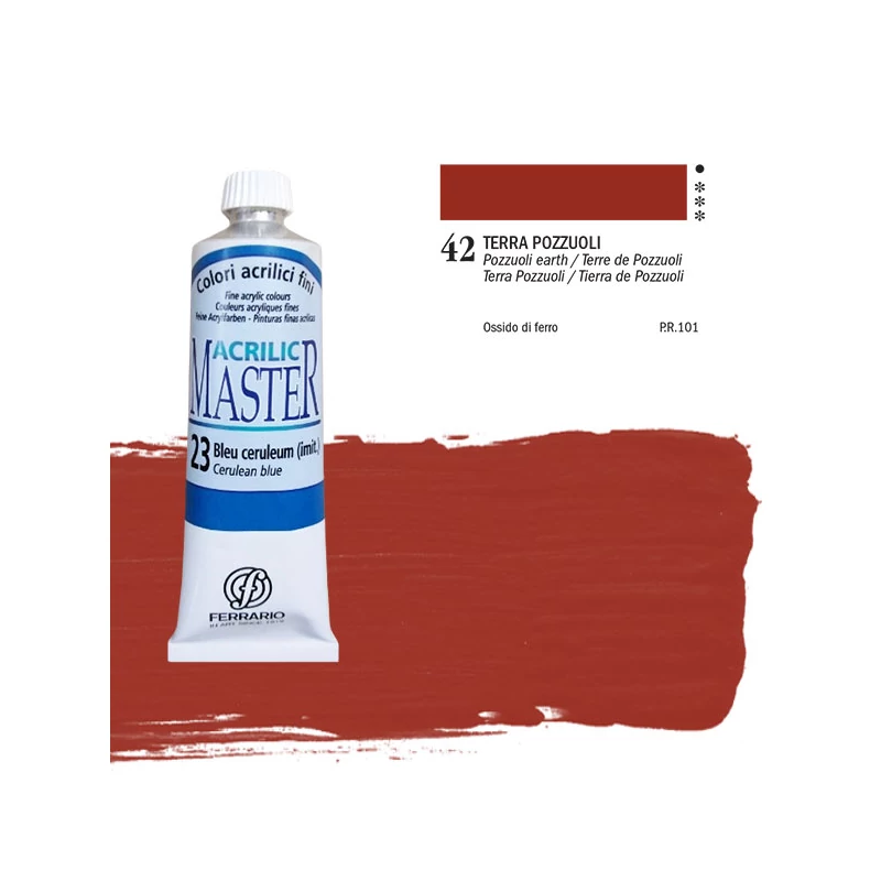 Akrylová farba Ferrario Master, 60 ml - 42, pozzuoli earth